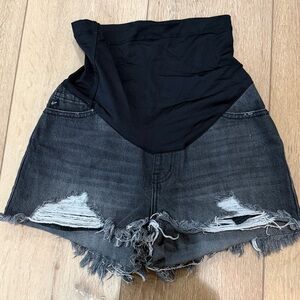 Pinkblush Charcoal Distressed Jean Shorts